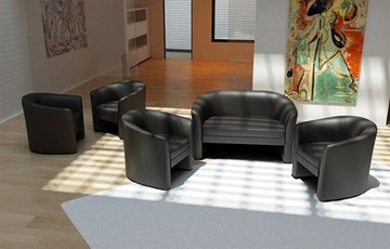 Офисный диван двухместный Крон, экокожа в Магадане - предосмотр 1